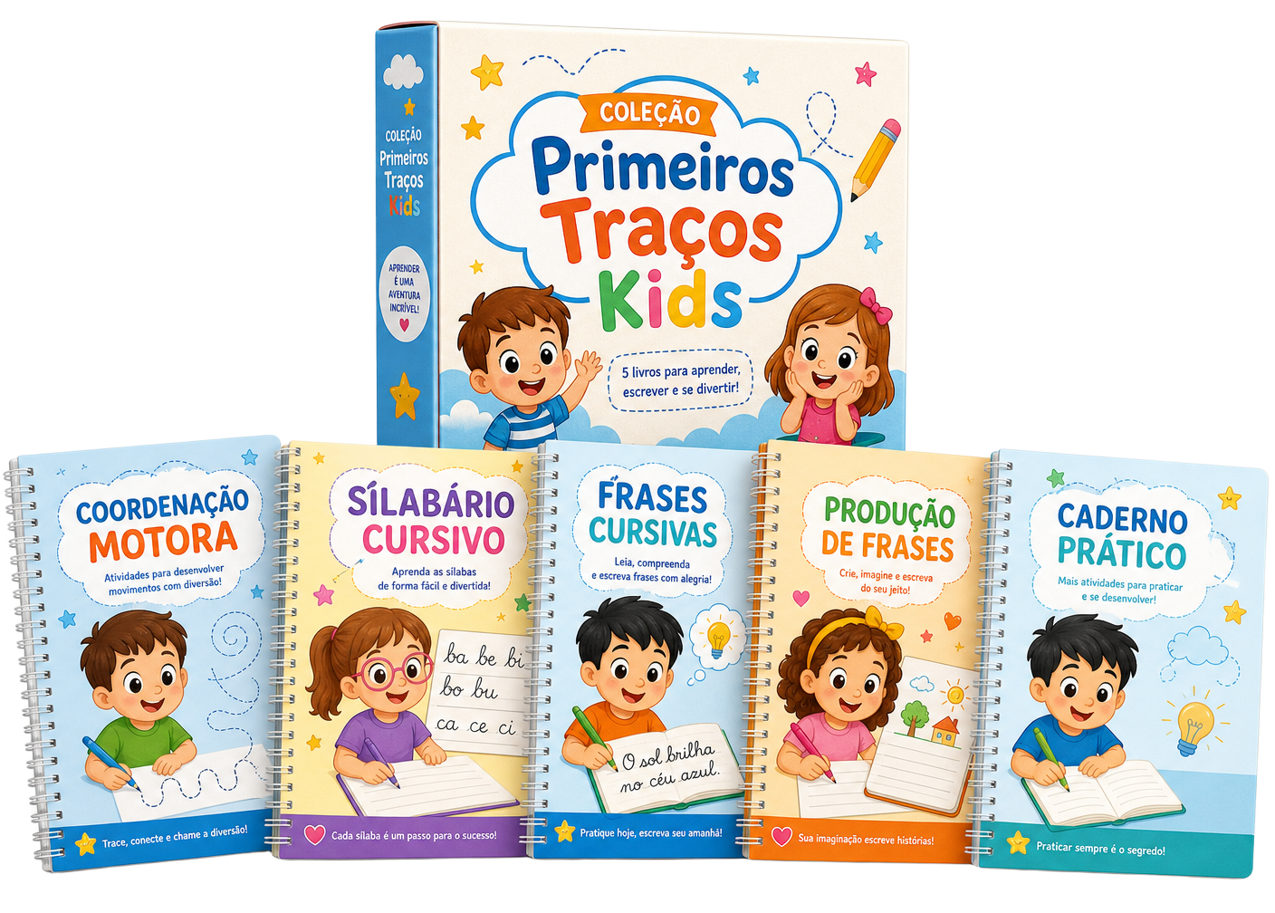 Combo de 5 apostilas Primeiros Traços Kids